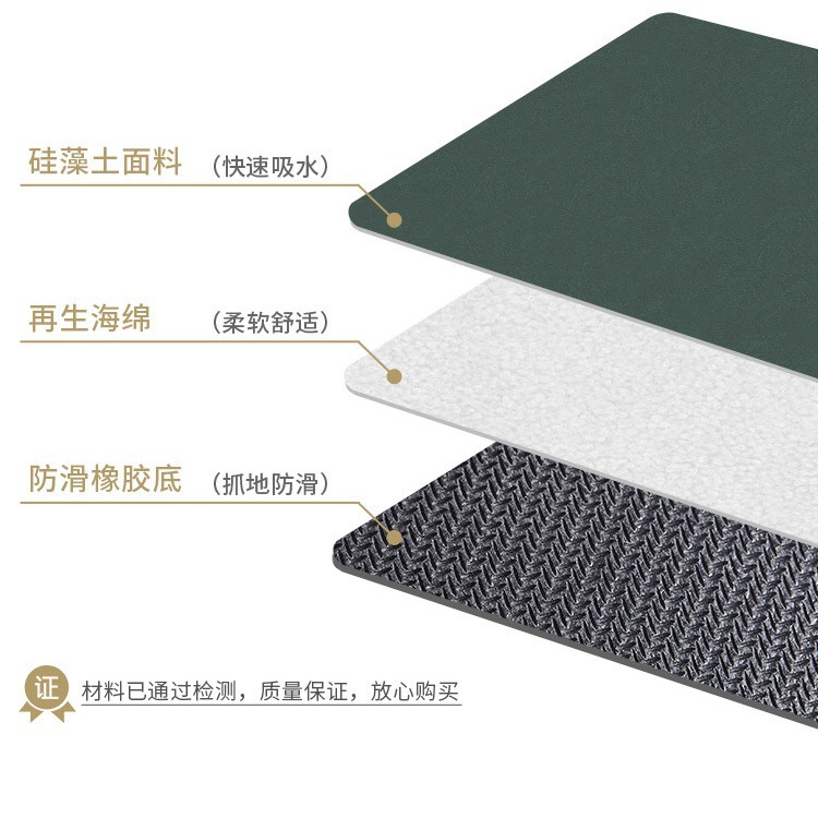 Alfombra suave de barro de diatomeas alfombra de baño de color sólido alfombra de baño de secado rápido estera absorbente del hogar alfombra del piso del inodoro alfombra de la puerta