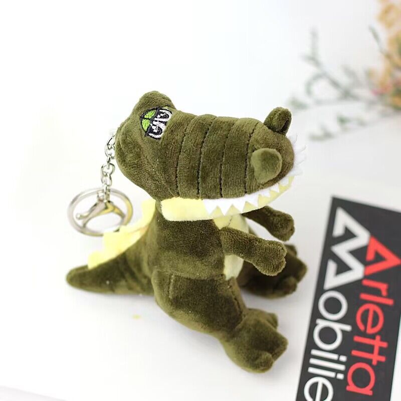 Creativo de dibujos animados de cocodrilo llavero dinosaurio colgante de coche juguete de los niños pequeño cocodrilo muñeca regalo de la muchacha