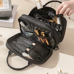 New Double-Layer Makeup Bag Large Capacity Portable Toothbrush Bag Travel Multi-Function Storage Bag Makeup Brush Tool Bag