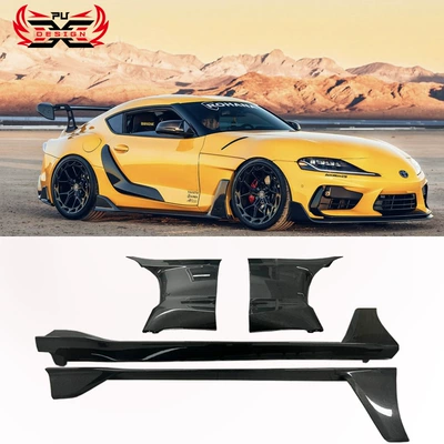 Suitable for Toyota Supra A90 A91 Bumper Modification Ad Decoration V2 Side Skirts Dry Carbon Fiber Mk5 Spoiler (Bumper)