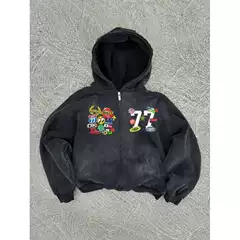 American Trend Y2K Personalized Printed Sweatshirts Harajuku Jacket Gothic Style Men's and Women's Same Style Printed Sweatshirt