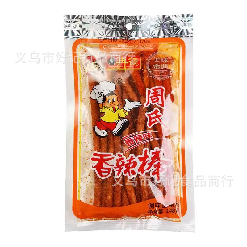 Zhоу Зайдэ Zhou's ароматные жареные палочки и пряные палочки детские ностальгические закуски Хунаньская speciality острые палочки лоточная оптовая