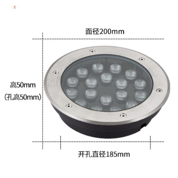 LED lámpara enterrada ultra delgada lámpara de suelo exterior impermeable redonda pasillo lámpara de pasillo incrustado paso cuadrado lámpara de suelo pequeña image 13