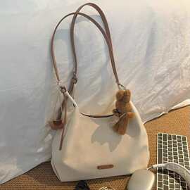 南枫百搭新款柔白海岸托特包包女大容量慵懒松弛感简约单肩腋下包