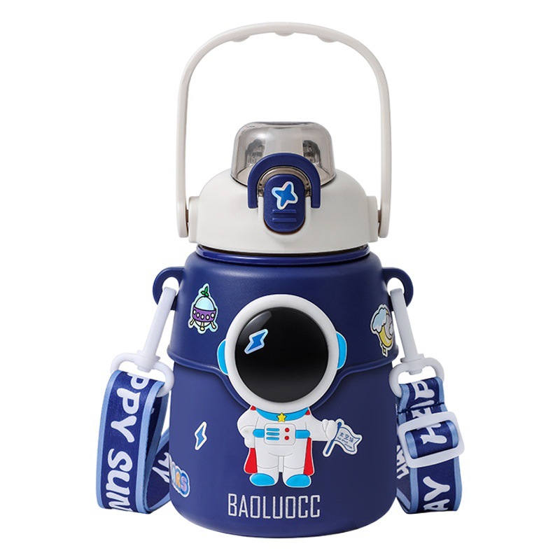 Taza de vacío para niños 316 estudiante de escuela primaria taza de agua aislada de paja