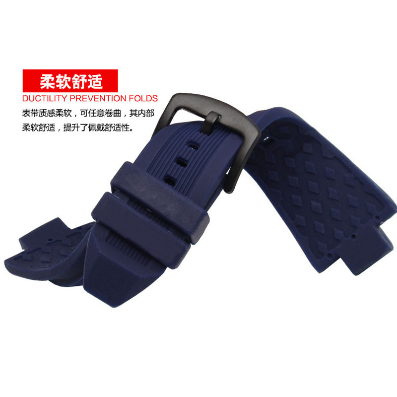 Adecuado para Mike Coles MK correa de reloj de goma correa de reloj convexa para hombre cadena de reloj accesorios de reloj de carreras