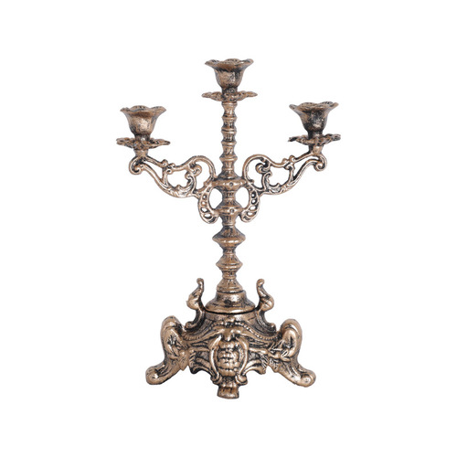 European style three-headed five-headed candlestick cast iron carved candlestick iron candlestick wax holder candlestick home wedding decoration