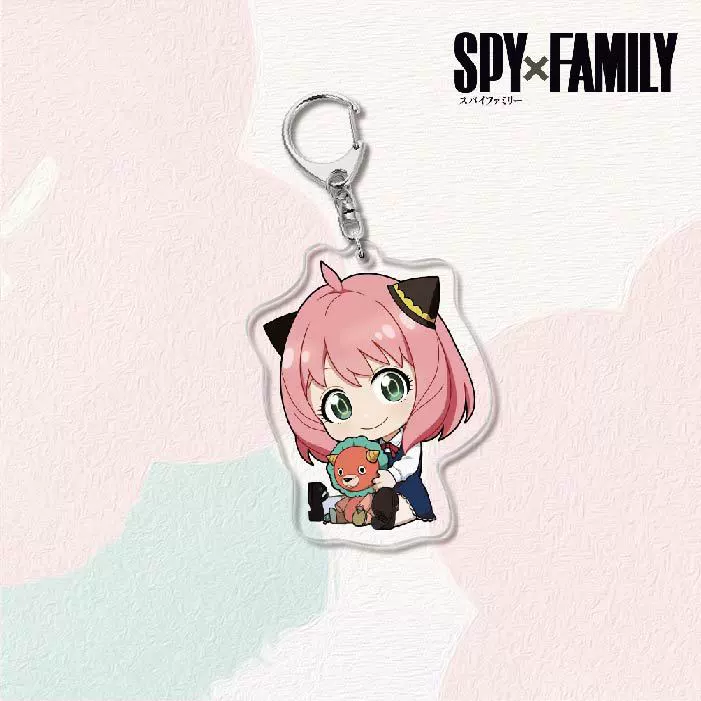 Акриловый брелок для ключей (SPY×FAMILY) — двусторонняя миниатюрная подвеска, полупрозрачная двусторонняя печать