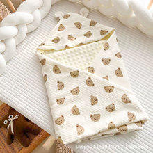 春秋款安撫豆豆絨包被嬰兒初生產房包單新生紗布抱被包裹睡袋夏季