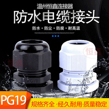 厂家批发PG19防水电缆接头德制固定格兰头尼龙塑料电缆防水接头