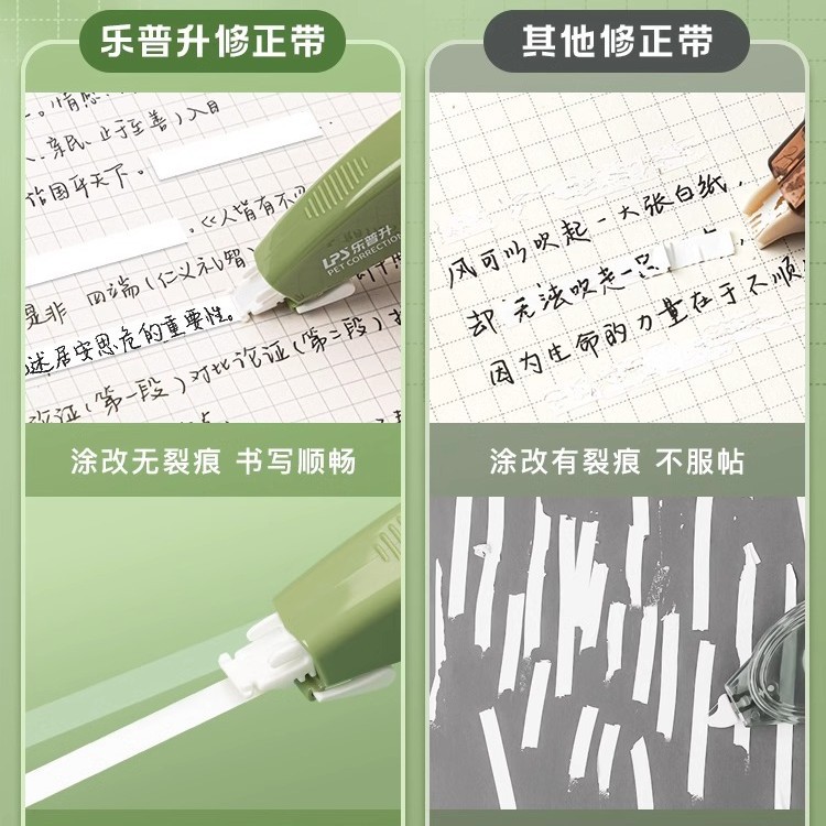 Cinta correctora Lepusheng para estudiantes, recambio de cinta correctora, recambio popular, gran capacidad, portátil, modelo silencioso de repuesto.