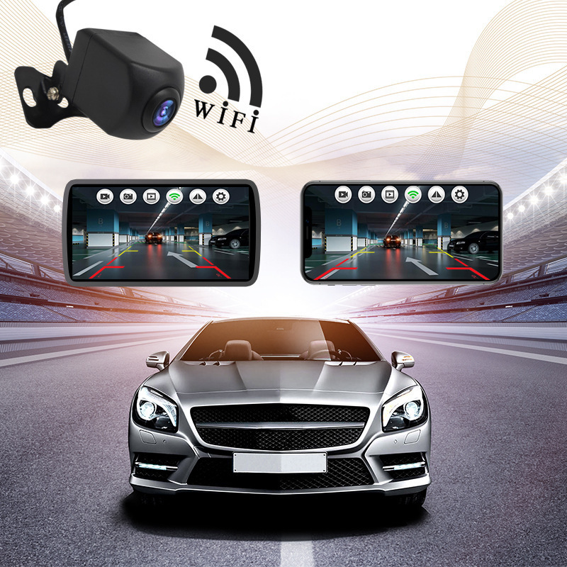 Wireless WIFI car camera HD Starlight night vision blind area rear view reversing image