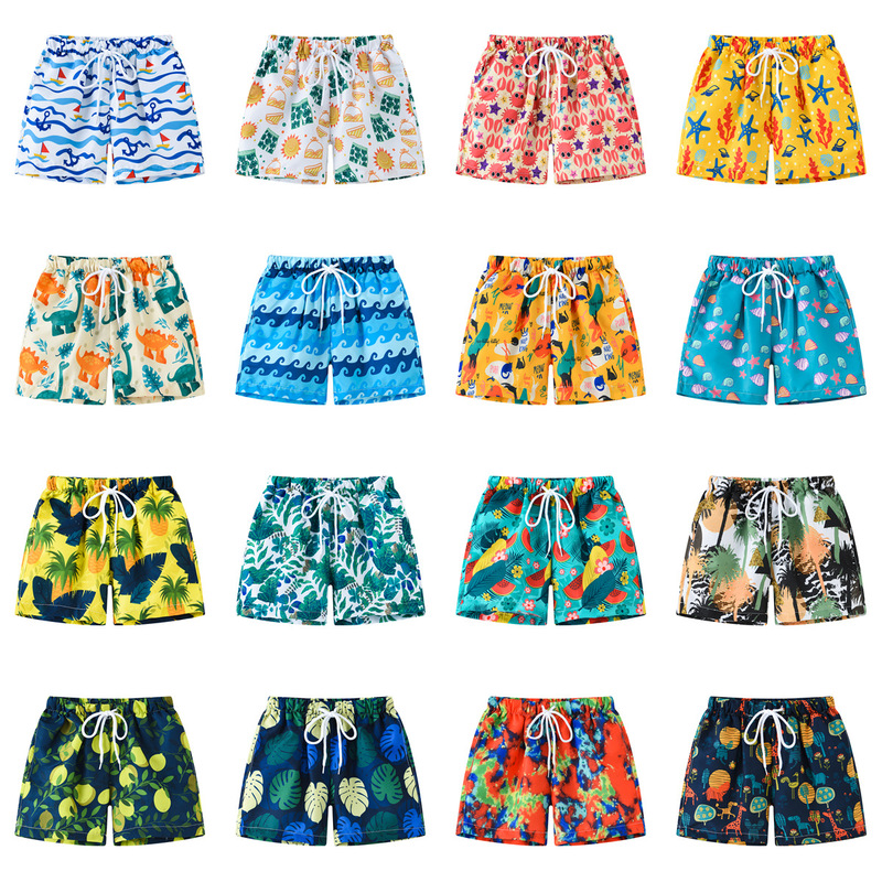 Summer New Children's Shorts Boys and Girls Fashion Cartoon Beach Pants Baby Casual Sports Pants Swimming Trunks Thin Summer New Children's Shorts Boys and Girls Fashion Cartoon Beach Pants Baby Casual Sports Pants Swimming Trunks Thin
