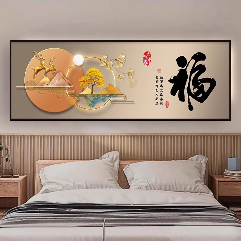 寝室のベッドサイドの絵画自己粘着壁ステッカーホテル B&B リビングルームのソファの背景の壁の装飾絵画壁紙ステッカー|undefined