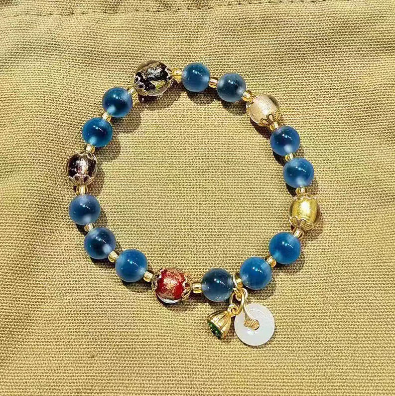 라이트 블루 글레이즈 안전 버클 팔찌