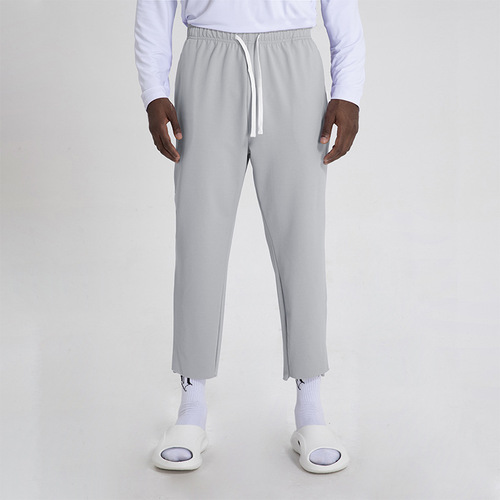 American-style running quick-drying basketball training track pants for couples, autumn and winter drawstring wide-leg loose casual sportswear for men