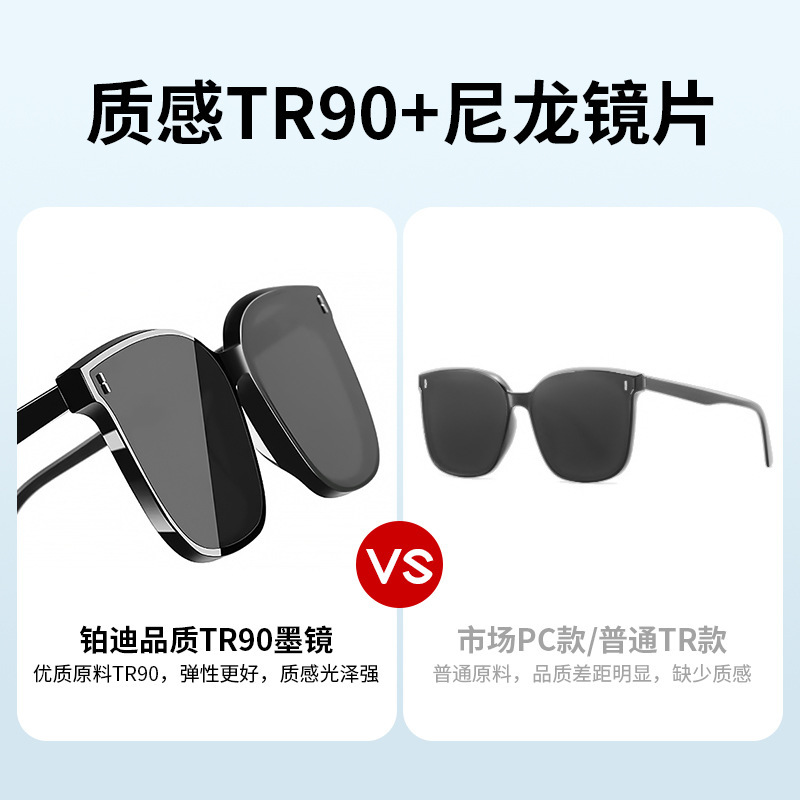 新品gmサングラスレディース高级感紫外线防止メガネ卸tr枠プレートピン入りおしゃれメンズサングラス|undefined