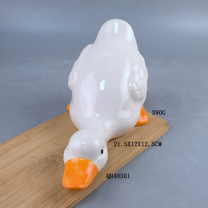 Cerámica cuidadosamente seleccionada mini patitos blancos adornos de animales plantas en macetas rocalla paisaje paisajístico micro paisaje decoración de pato tridimensional