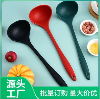 餐厨饮具一体硅胶汤勺饪勺 防滑耐热食品级用耐高温厨房勺子