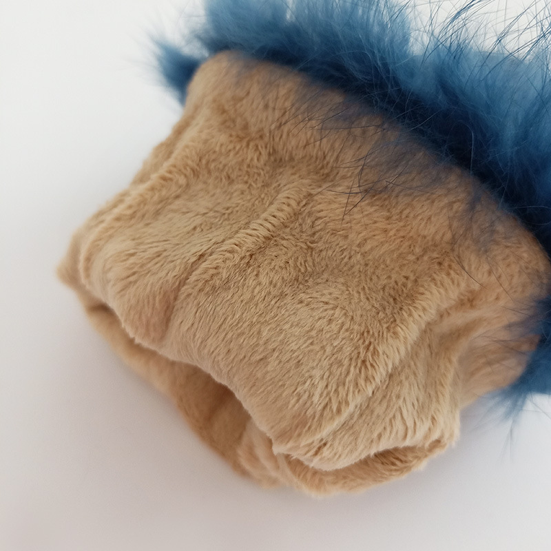 特价包邮羽绒布翻盖加绒保暖手套女秋冬季双层露大指闷指现货手套