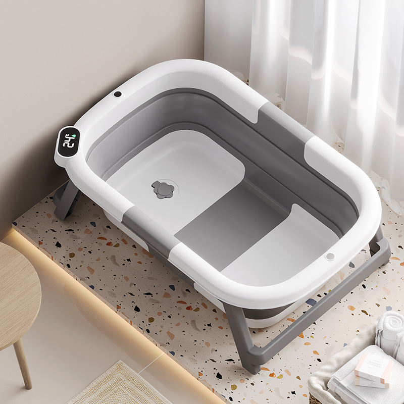 Nuevo tipo de bañera plegable para bebés bañera plegable bañera sensible a la temperatura para niños caseros bañera recién nacida bañera