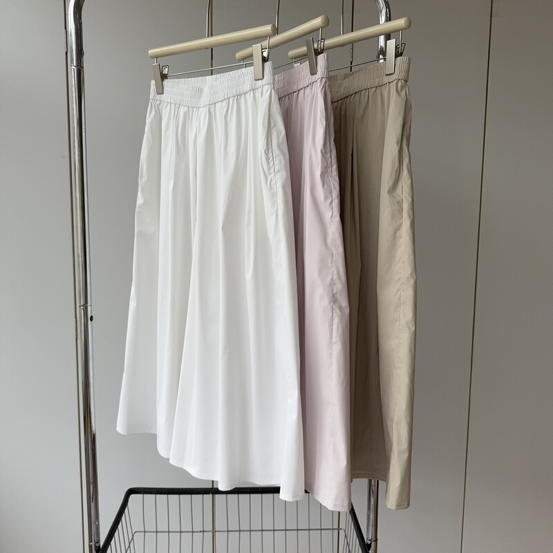 Anti-Uv and Sun-Protective Japanese Toray Fabric! Elastic High-Waisted, Lightweight, Comfortable, Loose-Fitting, Eight-Quarter Length Wide-Leg Skirt Pants for Women, Summer Anti-Uv and Sun-Protective Japanese Toray Fabric! Elastic High-Waisted, Lightweight, Comfortable, Loose-Fitting, Eight-Quarter Length Wide-Leg Skirt Pants for Women, Summer