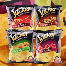 马来西亚进口Jacker杰克薯片袋香辣番茄味膨化零食土豆片60g*36包