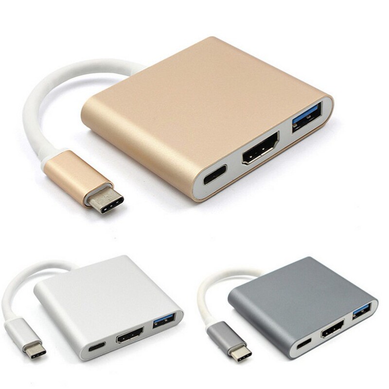 Cross-Border Exclusive Supply of Type-C to Usb3.0+Hdmi+Usb-C Charging Port Digital Converter