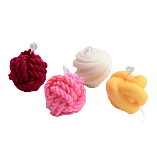 INS Yarn Ball Magic Knot Silicone Candle Aroma Decorations Cake Decoration Mold Factory Direct Sale