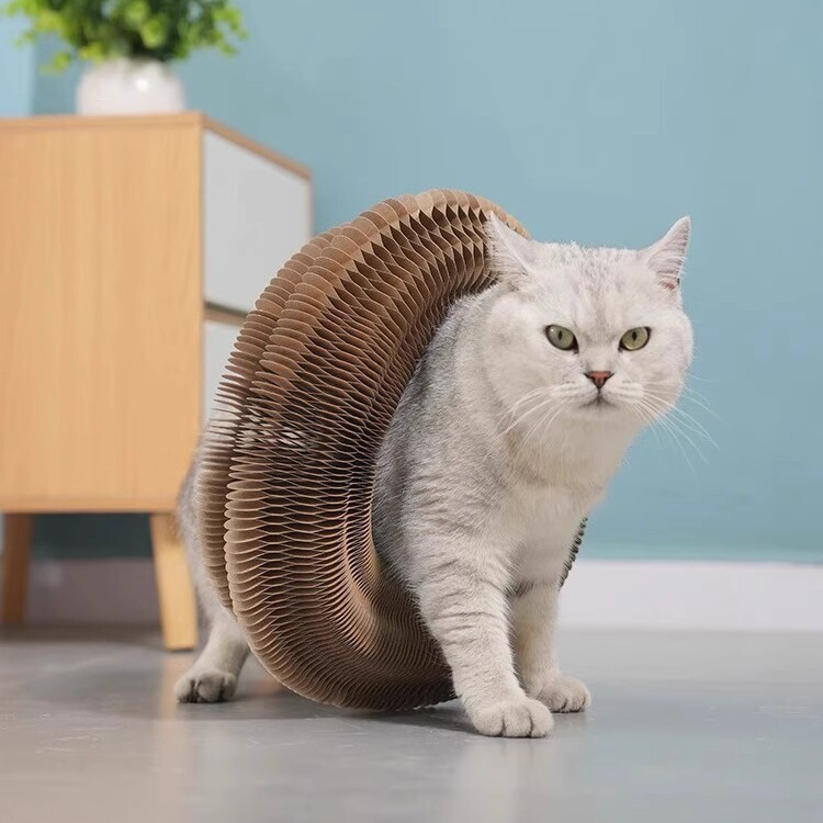 风琴猫抓板窝耐磨不掉屑猫玩具自嗨解闷瓦楞纸磨爪板猫咪必备用品|undefined