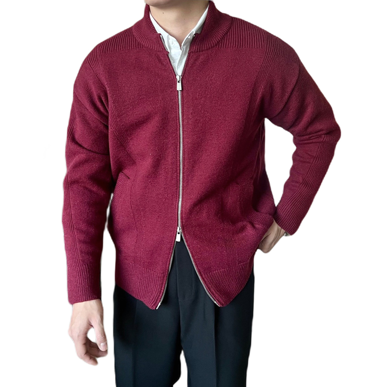 Explosiones transfronterizas de tamaño europeo suéter de punto chaqueta cardigán chaqueta caliente fábrica de negocios al por mayor