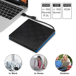 Computer Burner Notebook Typec External Burner Optical Drive All-In-One Machine External Vcd Disc Reader Plug and Play