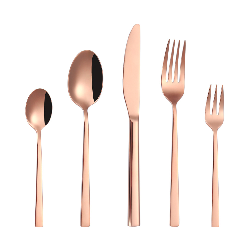로즈 골드 4 종 세트 + 티 포크