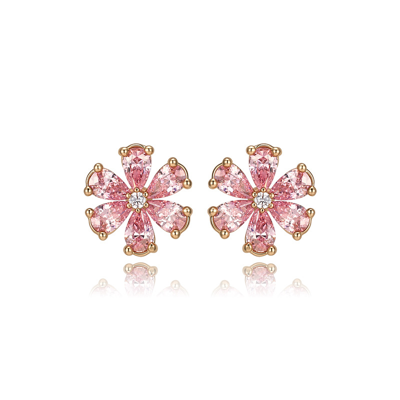 Xuping simple estilo retro flor pernos de aretes coloridos serie de aretes de aleación de cobre exquisitos pequeños aretes transfronterizos personalizados al por mayor