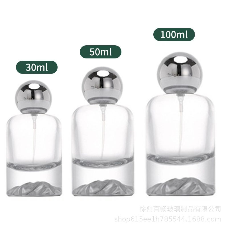 高档香水瓶马卡龙彩色香水分装瓶30ml渐变色火山底香水喷雾玻璃瓶|undefined