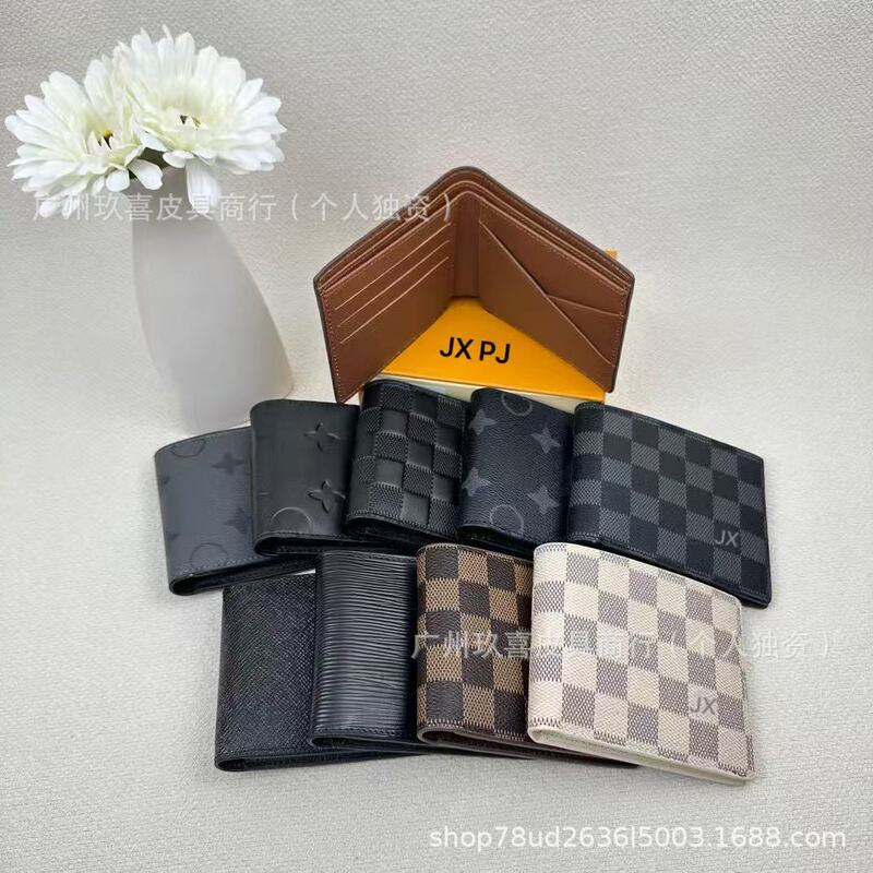 Classic Style Wallet Simple and Fashionable Men's Foreign Trade Supply Wallet Short Half-Fold Open Wallet Factory Wholesale