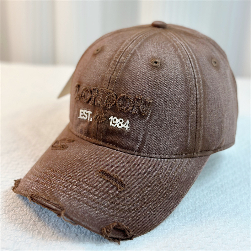 Primavera nueva cabeza grande vaquero lavar gorra de pato para niños blando sombrero de béisbol americano sombrero de moda masculino sombrero protector solar