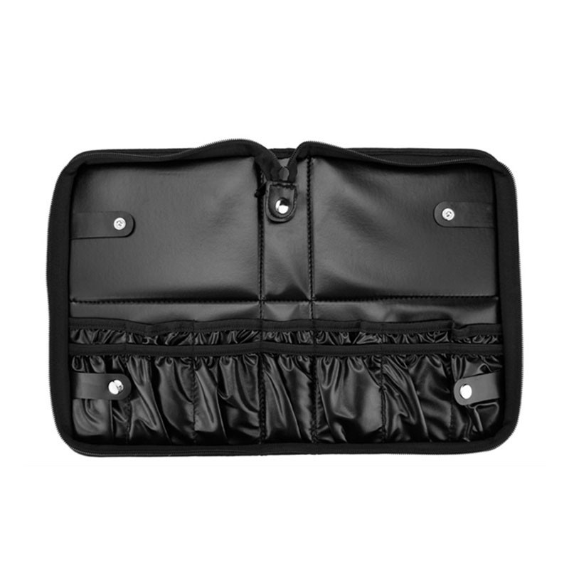 29 hole cosmetic brush bag can hold 40 large capacity black high-end pages foldable cosmetic brush storage bag