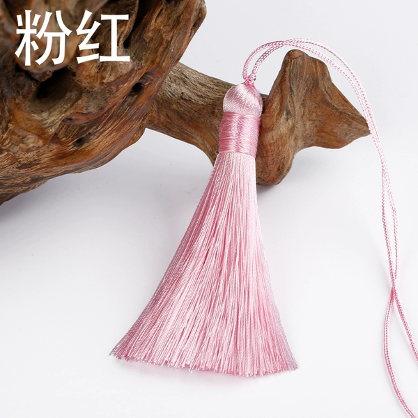 10 pink K style tassels