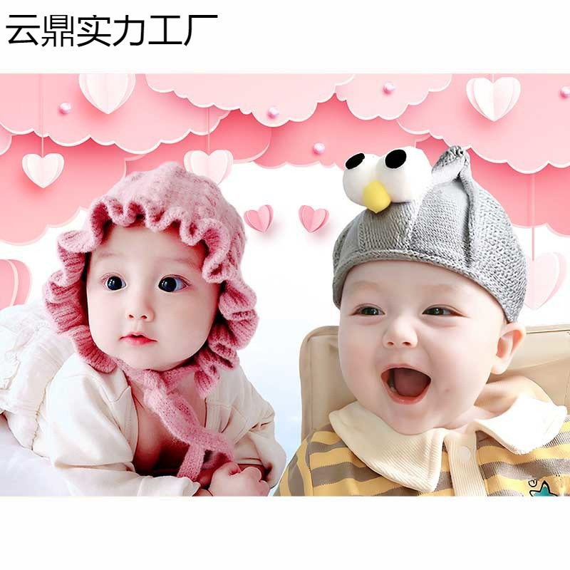 宝宝海报照片画报龙凤可爱婴儿画像孕妇备孕胎教图片墙贴女宝贴画