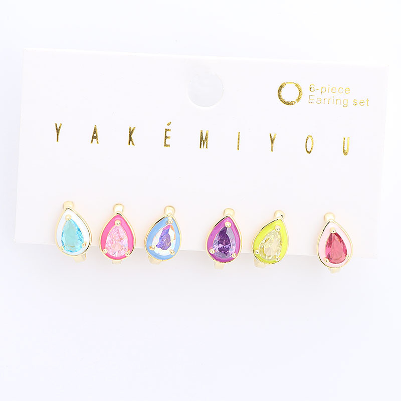 Small design asymmetrical geometric fresh earrings