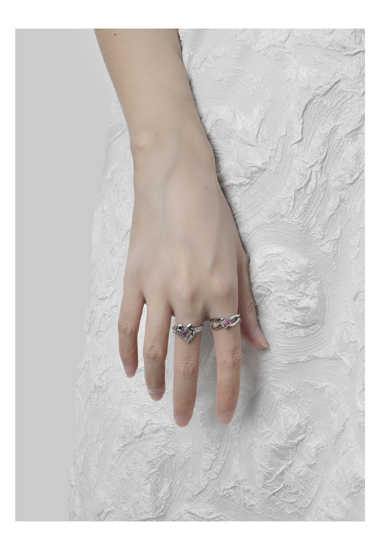 Simple Style Heart Shape Copper Plating Artificial Gemstones Open Ring 1 Piece