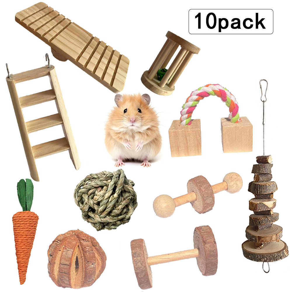 Transfronterizo de madera caliente suministros para mascotas conejo Totoro mordedura aliviar congestión combinación hamster molar traje de juguete
