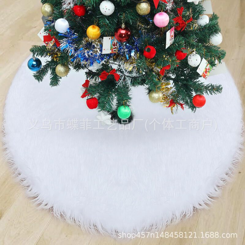 クリスマスクリスマスツリースカート白ぬいぐるみ刺繍ツリースカート真珠光沢のあるスノーフレークスパンコールクリスマスツリースカートクリスマスツリー装飾|undefined