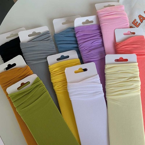 Thin summer girl pure color ice ice socks INS trendy stack socks for women Japanese medium length socks velvet women's long socks