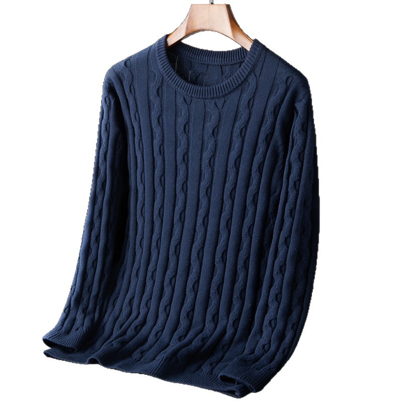 Suéter para hombre, jersey de manga larga, nuevo estilo japonés y coreano, informal, de otoño e invierno, talla grande, moderno, urbano, con cuello redondo, prendas de punto para hombre
