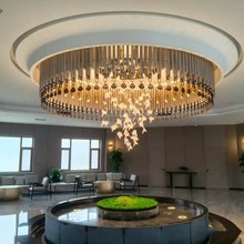 大型灯具酒店大堂灯售楼部前台灯工程灯具宴会厅非标工程灯