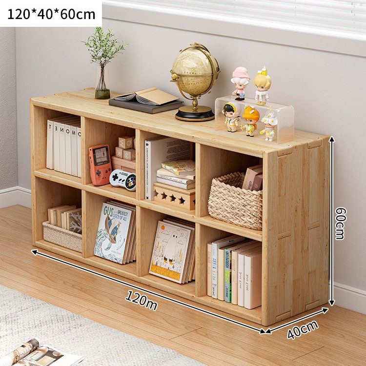 Gabinete de almacenamiento de ventana flotante de madera sólida, estante de balcón, estante contra la pared, armario de almacenamiento de barra larga de una sola capa, estante de piso bajo