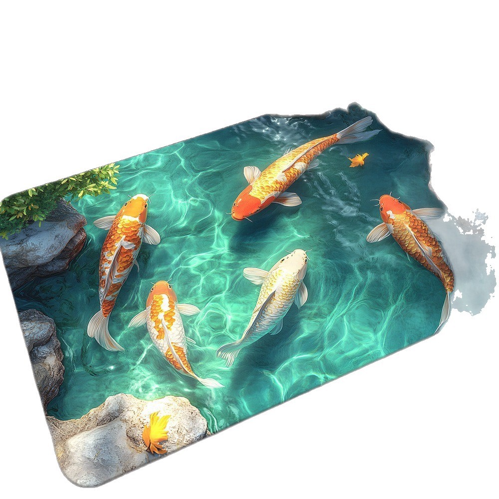 Felpudo de entrada de la serie Visual 3D, nuevo y muy vendido, resistente a la suciedad y al desgaste, fácil de limpiar, para dormitorio._voghion.com