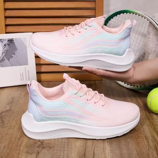2025 Spring and Autumn New Mesh Running Shoes Sports Casual Shoes Breathable Comfortable Students Lightweight Running Women's Cross-border Shoes